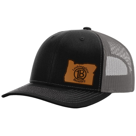 Looking Glass Oregon Logo Leather Patch Hat - Richardson 112