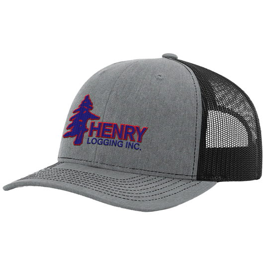 Henry Logging Embroidered Hat Red/Blue Edition - Richardson Hat 112