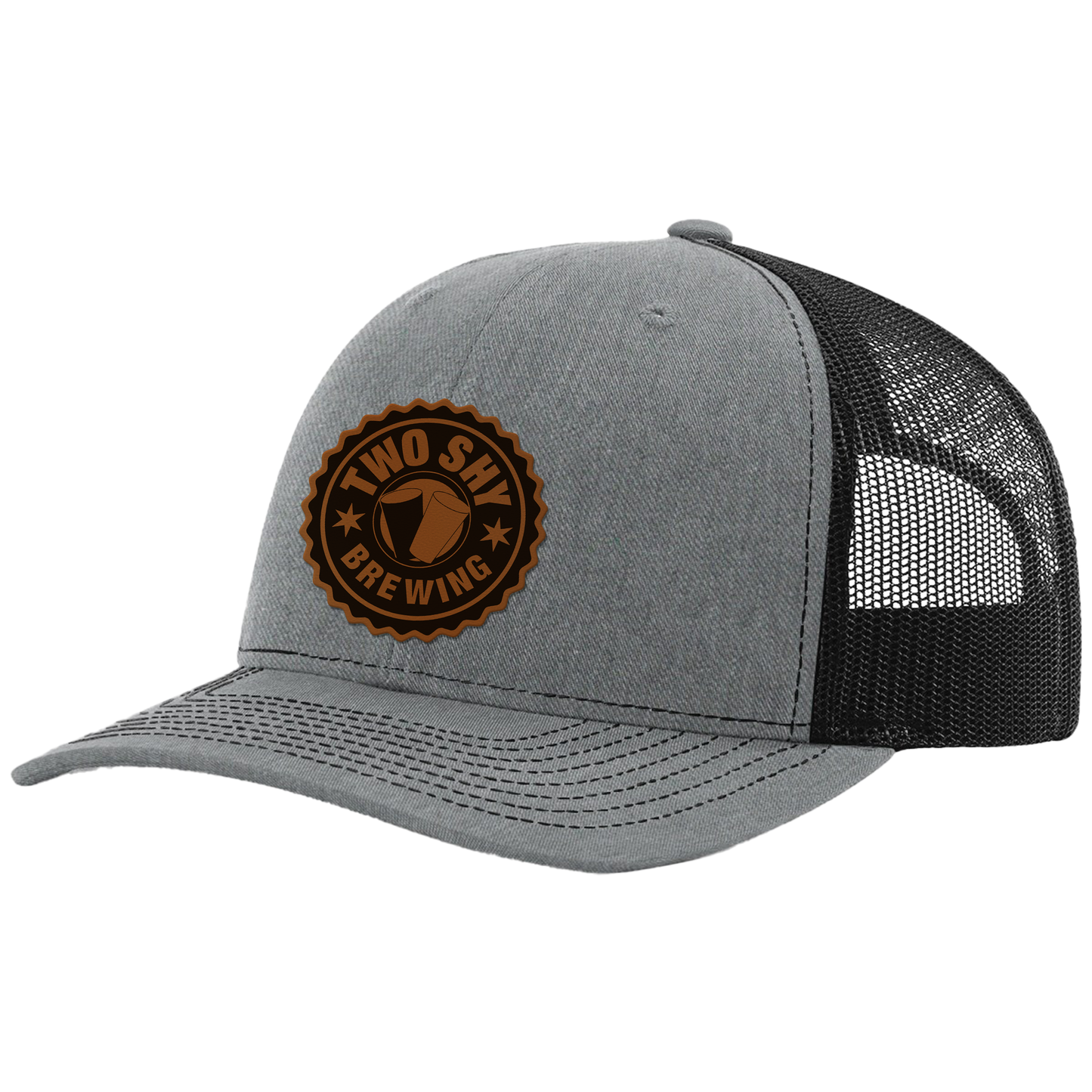 Two Shy Rawhide Leather Patch Hat - Richardson 112
