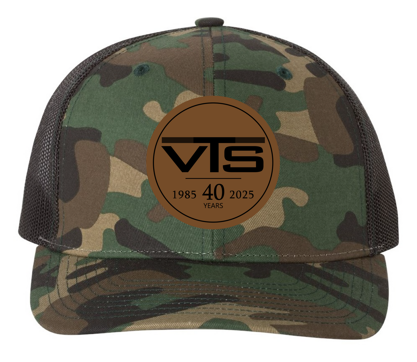 Valley Tel Leather 40yr Patch Hat - Richardson 112 Camo/Black