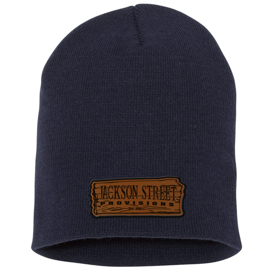 Jackson Street Provisions Engraved and Embroidered Patch Skull Beanie - Yupong 1500KC