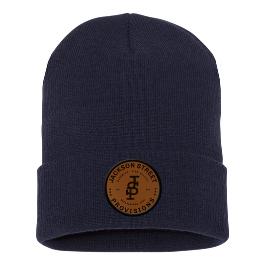 Jackson Street Provisions Brand Logo Engraved and Embroidered Patch Beanie - Yupong 1501KC