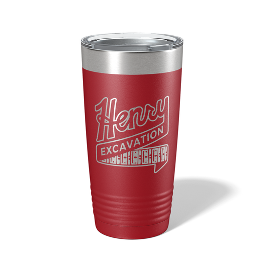 Henry Excavating 20oz Engraved Tumbler