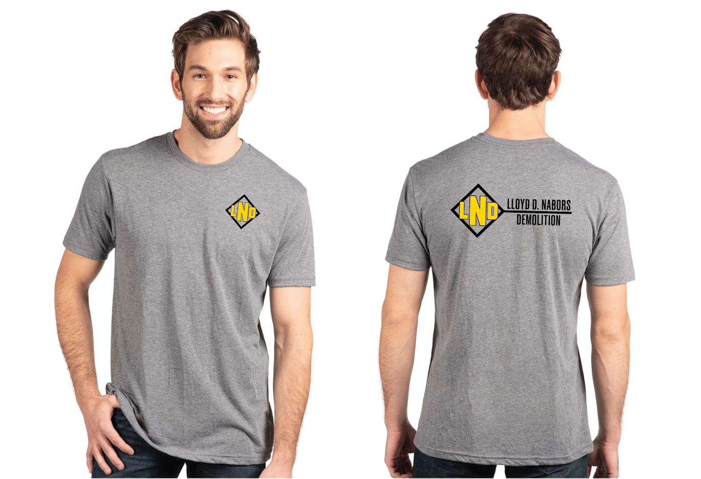 Nabors Printed Next Level Tshirt - Heather Gray 6010