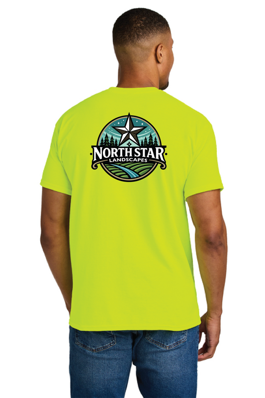 North Star Landscape Safety Tshirt -8000 Safety Green