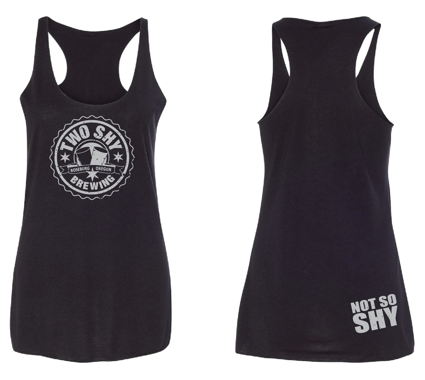 Two Shy Ladies Racerback Tank- Bella 8430 Black