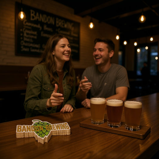 Bandon Brewing Die Cut Decals 4.5in x 1.75in