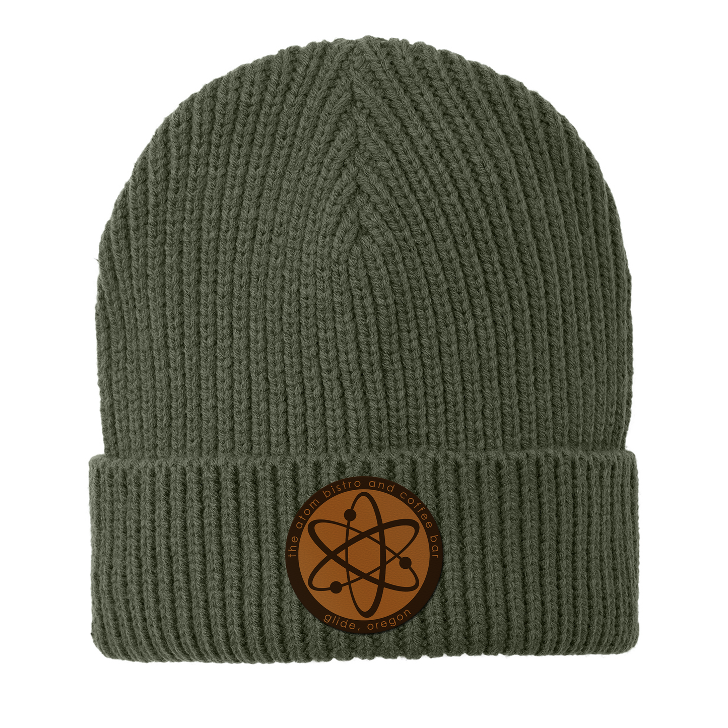 The Atom Engraved and Embroidered Patch Watch Beanie - c908 Watch Beanie