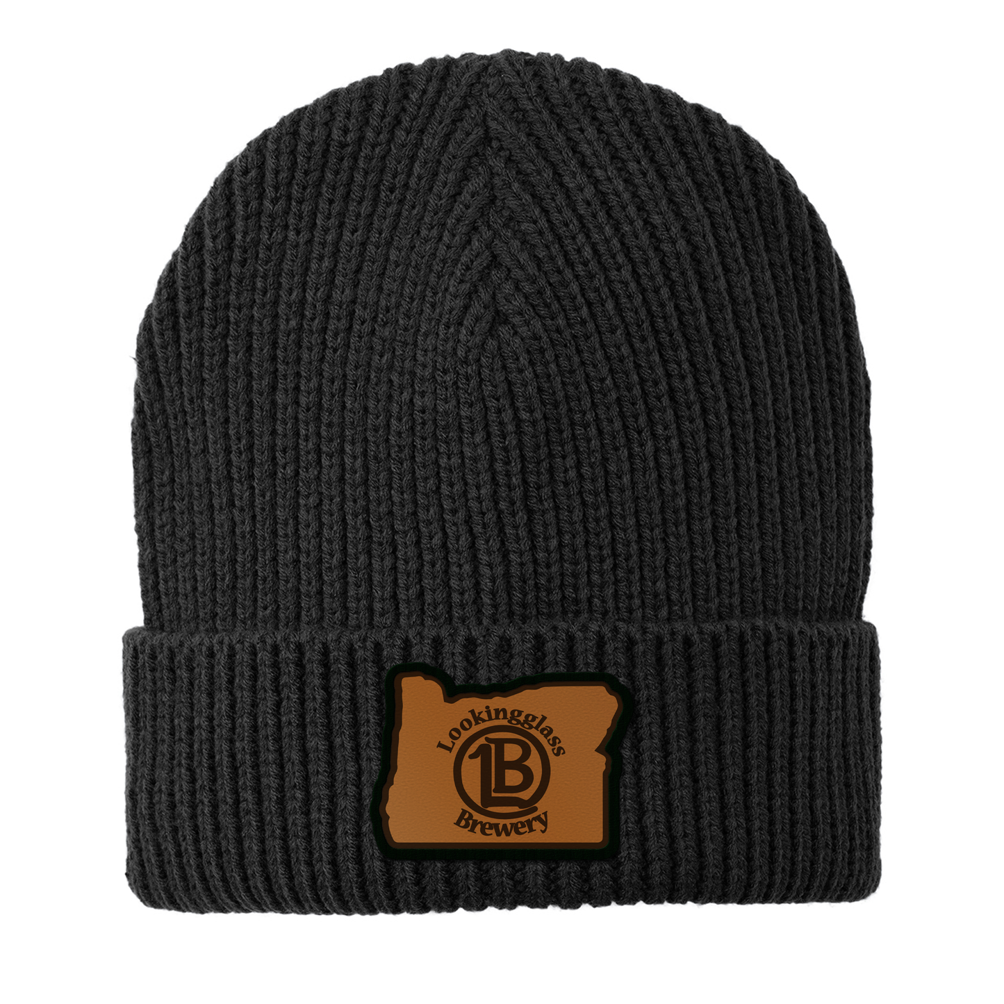 Lookingglass Brewery Engraved and Embroidered Patch Beanie - C908 Watch Beanie