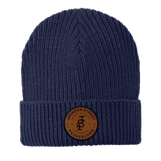 Jackson Street Provisions Brand Logo Engraved and Embroidered Patch Beanie - C908 Watch Beanie