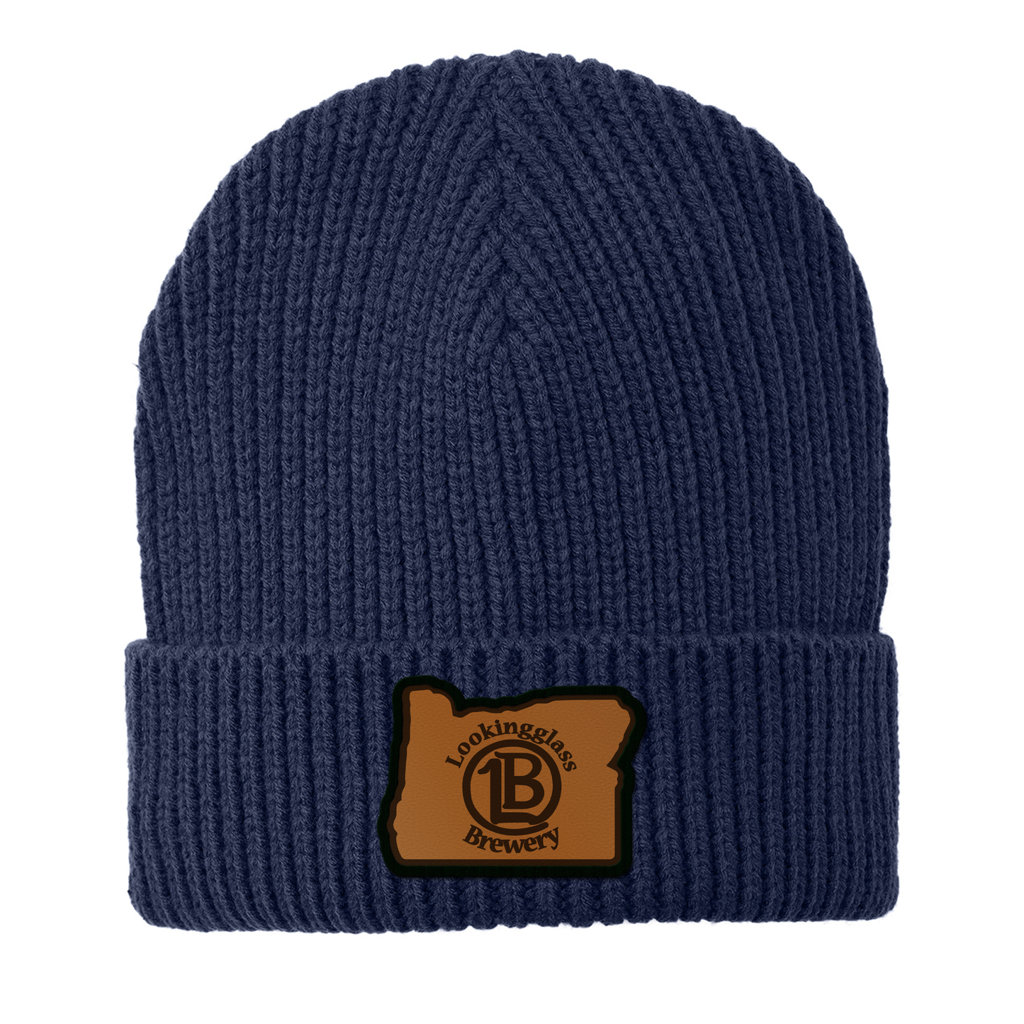Lookingglass Brewery Engraved and Embroidered Patch Beanie - C908 Watch Beanie
