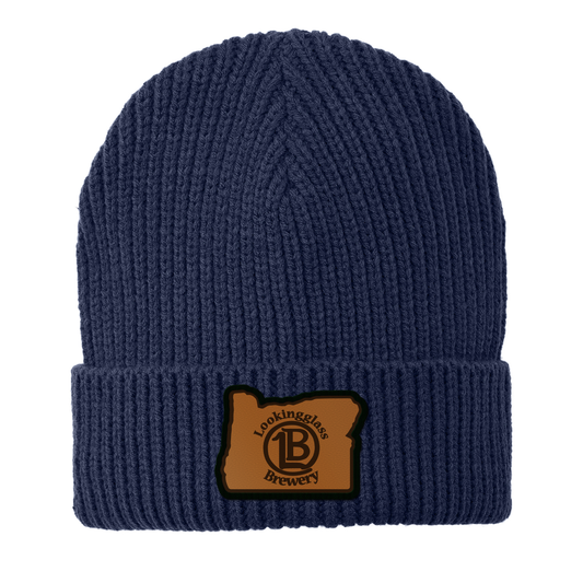 Lookingglass Brewery Engraved and Embroidered Patch Beanie - C908 Watch Beanie