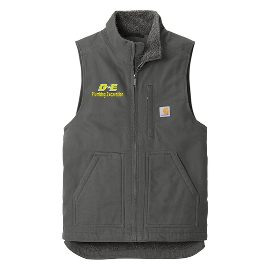 D&E Excavation Carhartt Vest - CT104277 Gravel