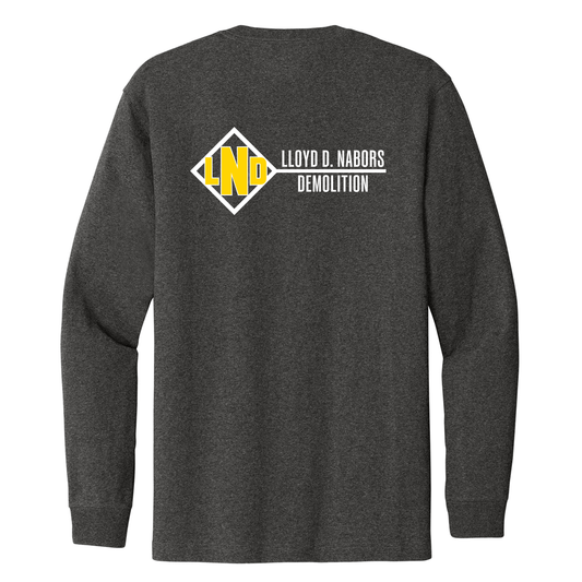 Nabors Construction Printed Carhartt Long Sleeve Pocket Tshirt - Carbon Heather CTK126