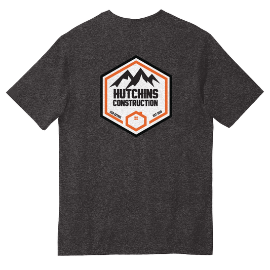 Hutchins Construction Printed Carhartt Tshirt - Carbon Heather CTK87