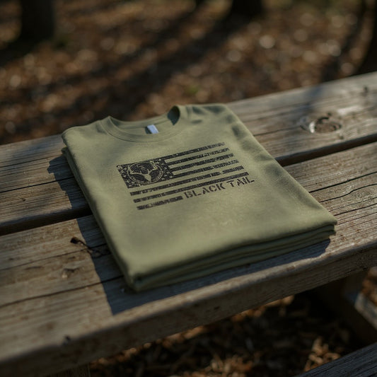 Chasin Tailz Flag Men's TShirt - 6210 Olive