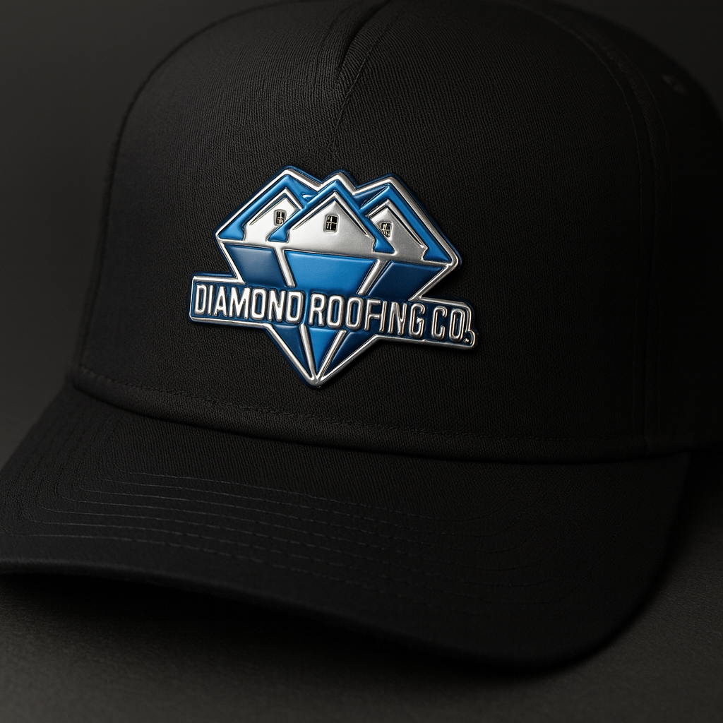 Diamond Roofing 3D Liquid Embroidery Patch