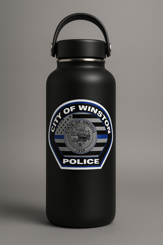 Winston Police Patch Die Cut Decals 3.75x3