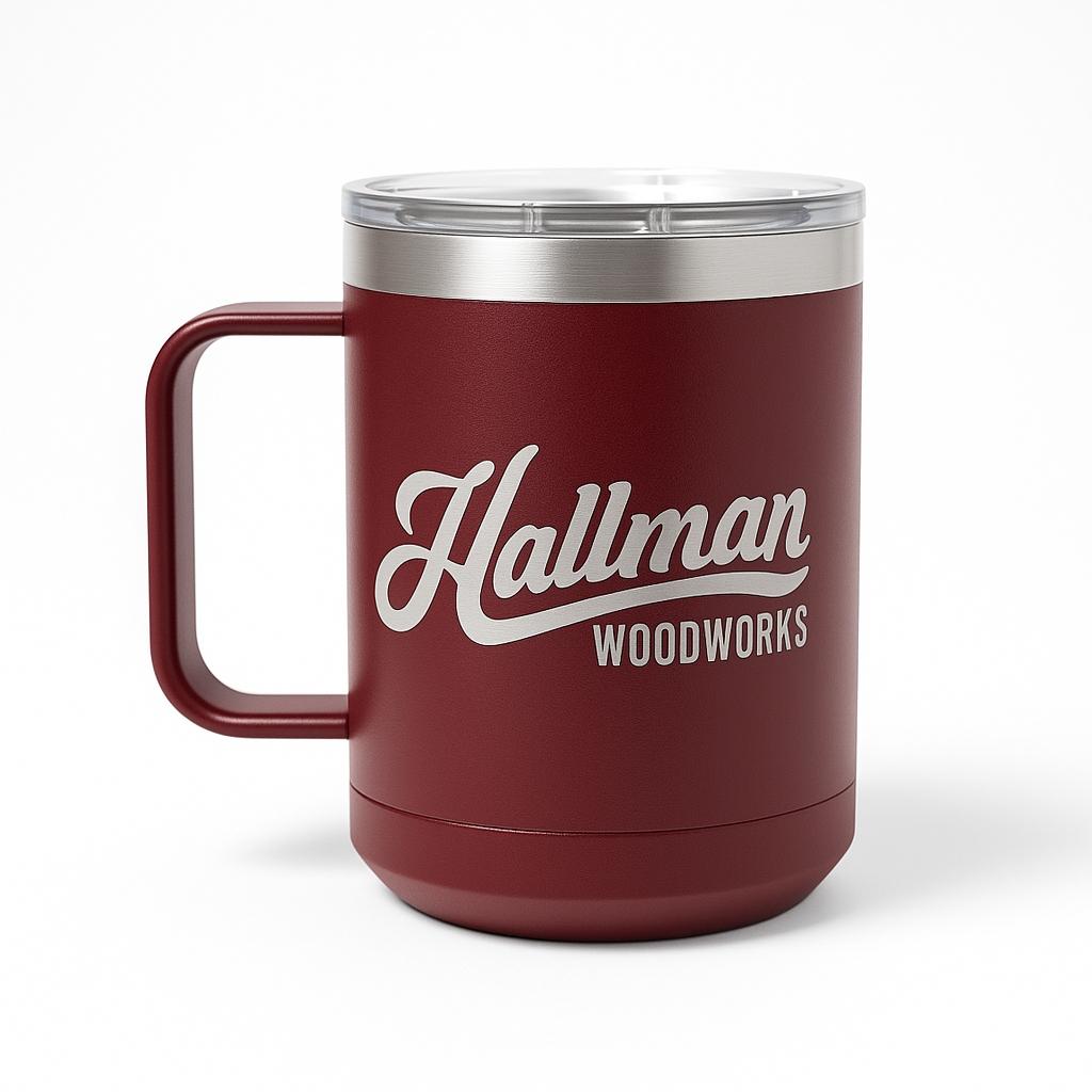 Hallman Woodworks Engraved Coffee Mug - 15oz Camp Mug