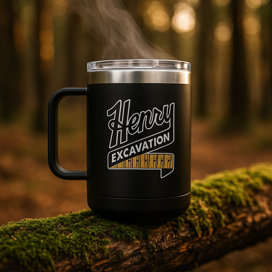 Henry Excavating Tracks Die Cut Decals 4inx4in