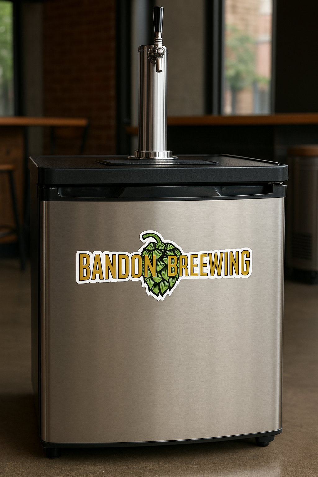 Bandon Brewing Die Cut Decals 4.5in x 1.75in