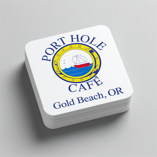 Port Hole Cafe Die Cut Decals 3.5 x3.5