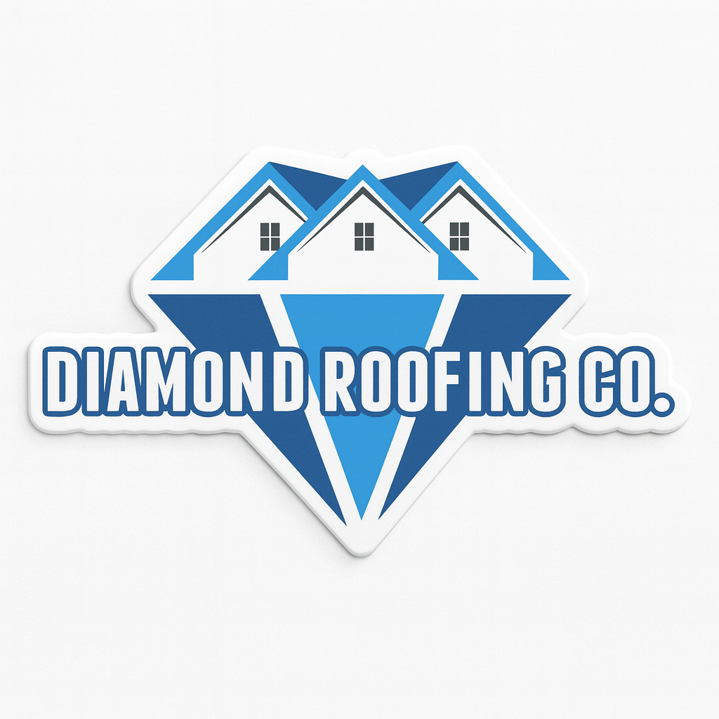 Diamond Roofing Die Cut Decals 3.8 x 2.00in