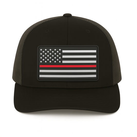 Thin Red Line PVC Patch Hat - Richardson 112