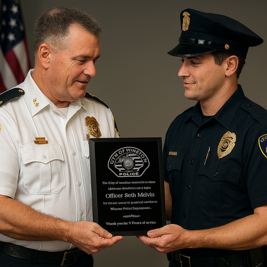 Winston Police Plaque 8x10 Black - GMR810BK