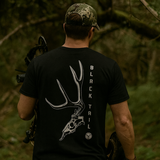 Chasin Tailz Black Tail Skull Men's TShirt -6210 Black