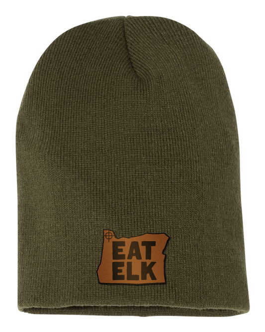 Eat Elk Engraved and Embroidered Patch Skull Beanie - Yupong 1500KC