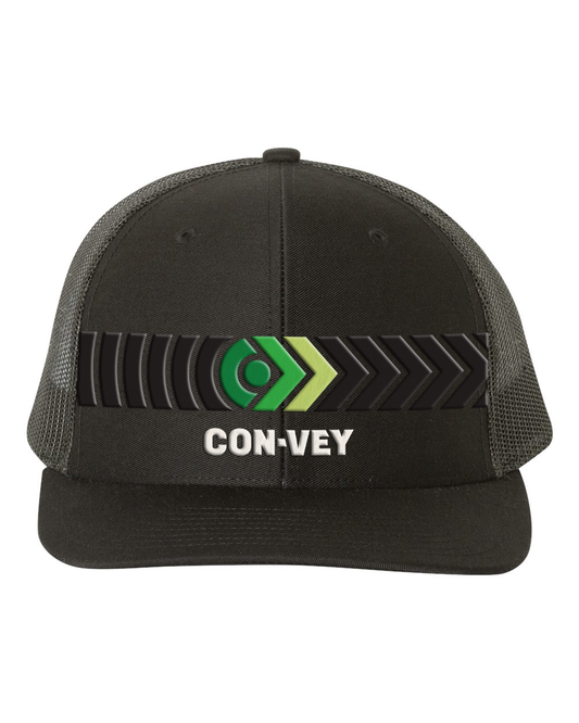 Convey Track Embroidered Hat - Richardson Black/Black 112