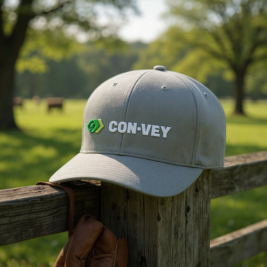 Convey Embroidered Word Mark and Text Logo Flexfit Hat - 6277