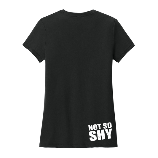 Two Shy Ladies Vneck TShirt -DM1190L Black