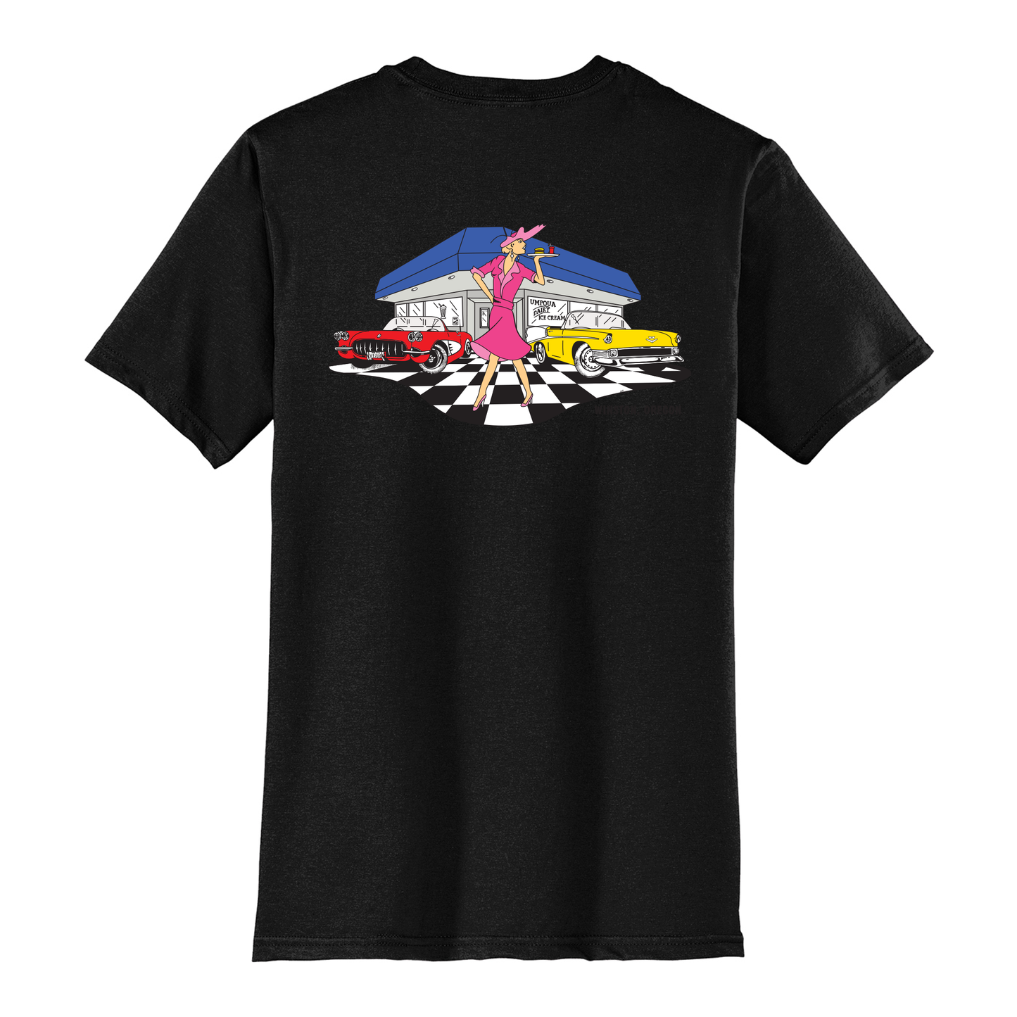 Winston Diner Full Color Tshirt - DT6000 Black