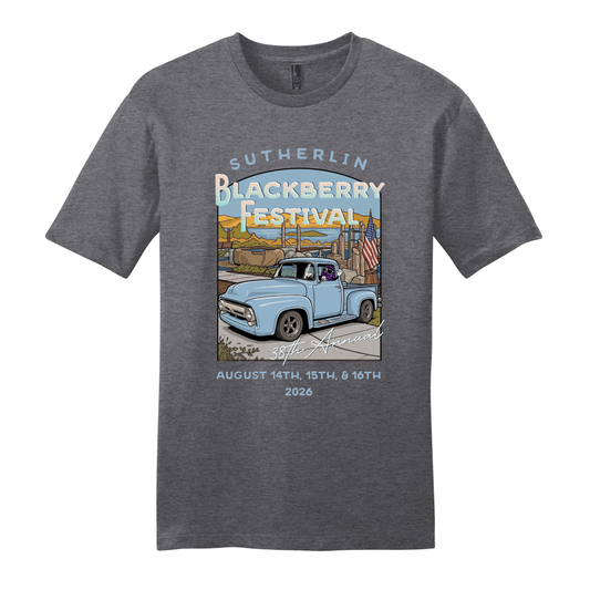 Sutherlin Blackberry Festival Shirts 2026 - Heather Charcoal