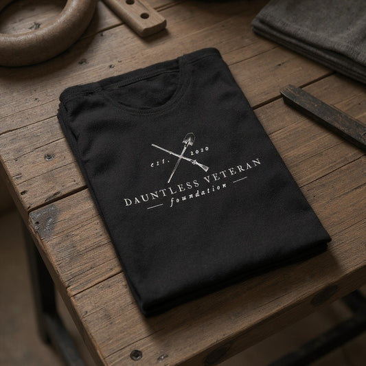 Dauntless Veteran Logo'd Shirt -3001cvc Black
