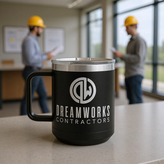 DreamWorks Construction Engraved Coffee Mug - 15oz Camp Mug
