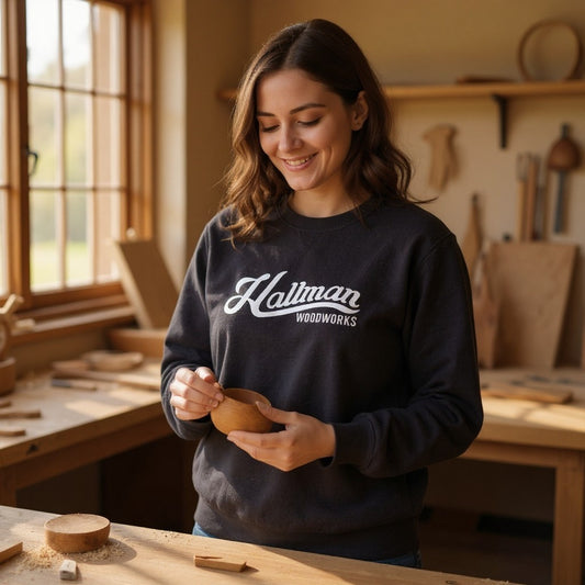 Hallman Woodworks Crew Neck Sweatshirt - Independent 3000 Black
