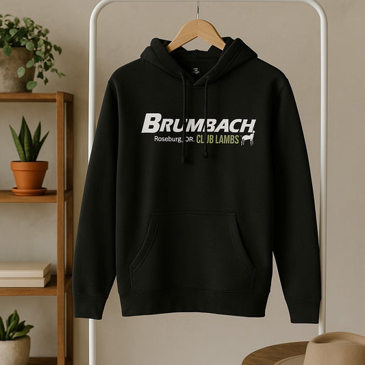 Brumbach Club Lambs Printed Hoodie- Black DT6100