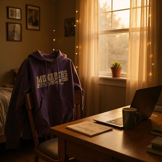 Umpqua Valley Christian School Diagonal Printed Youth Hoodie- Purple PC90YH