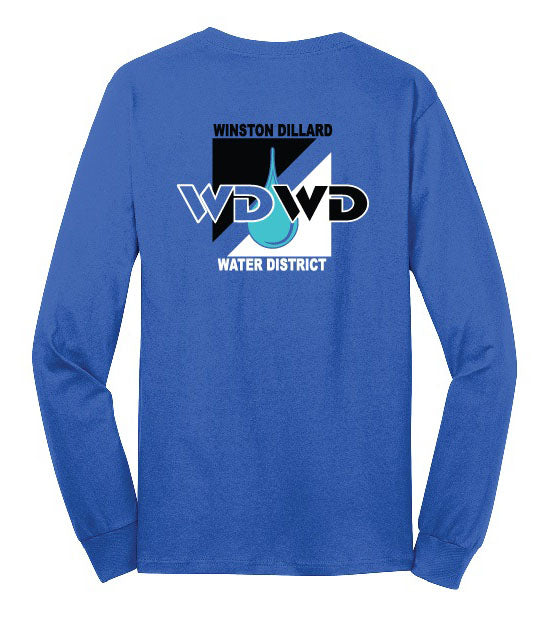 Winston Dillard Water District Printed Long Sleeve TALL Shirt - PC61LST Royal