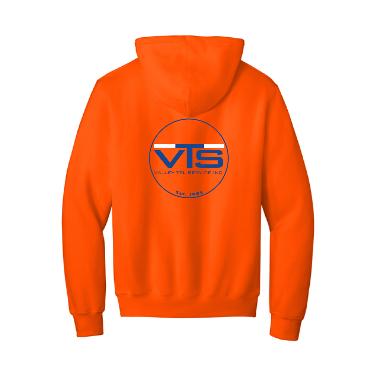 Valley Tel Safety Orange Hoodie -Port & Company PC90H