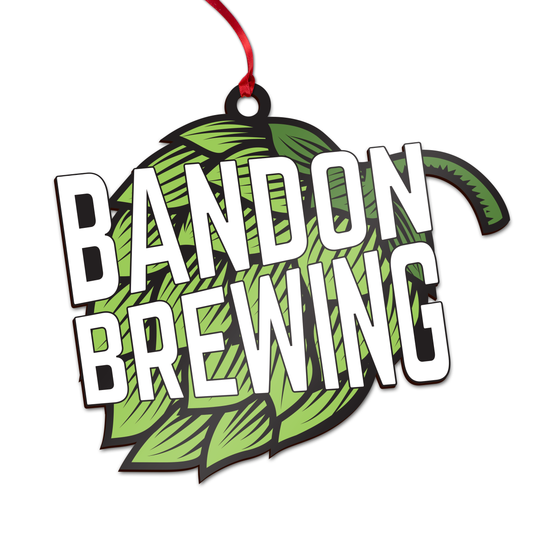 Bandon Brewery Laser Cut and Printed Ornaments 3.5 x 3.5