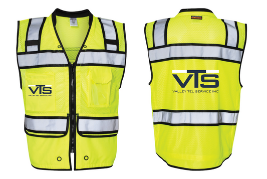 Valley Tel Plaid Safety Vest -Kishigo S5004-5005