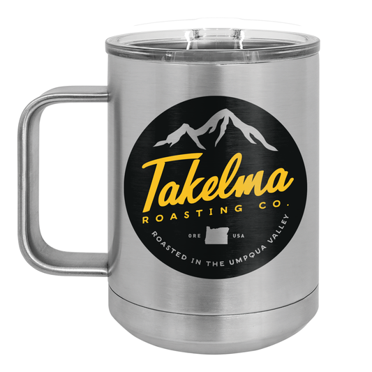 Takelma Circle Mountain Logo - 15oz Camp Mug