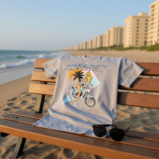 Scooter Swap Shop Uzi Girl Tshirt - NL3600 Heather Grey