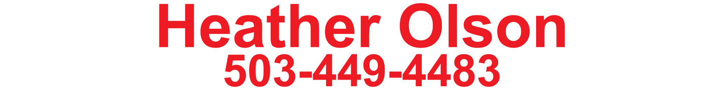 Heather Olson Sign Decals 3x24