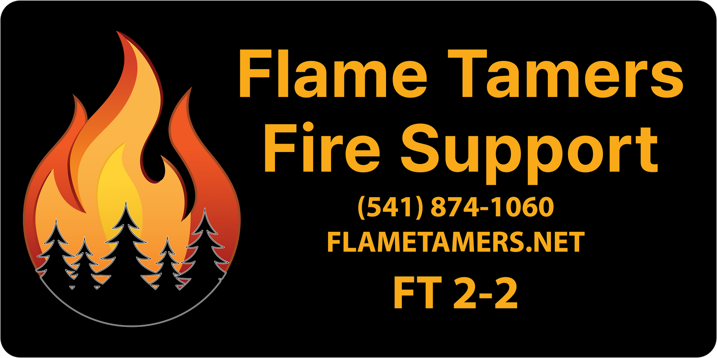 1x2 Flame Tamers Truck #3 Magnet (Set of 2)