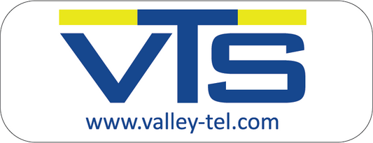 Valley Tel Stickers (2.625" x 1" Pack of 400)
